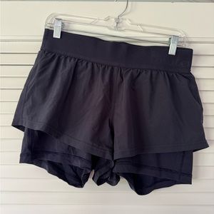 Lululemon Navy Shorts with built in biker shorts
